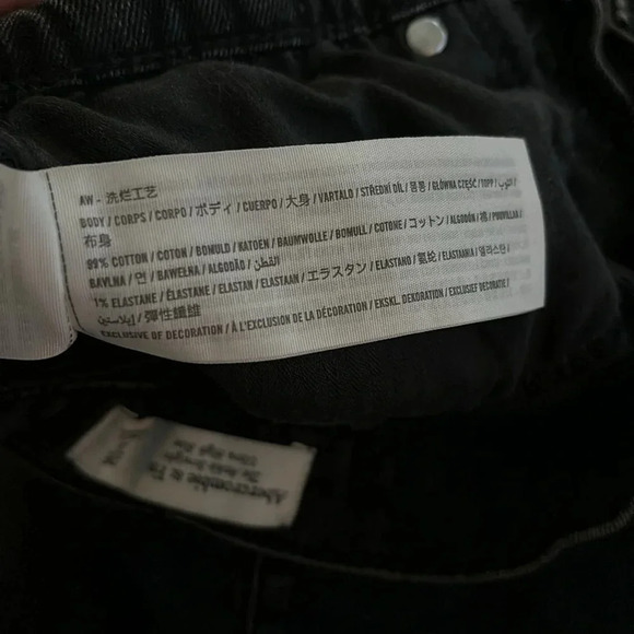 Abercrombie and Fitch Ankle Straight Ultra High Rise Distressed Black Jeans 26/2 - Picture 6 of 6